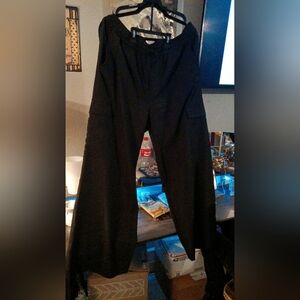 Black Cargo Pants with Straight Leg